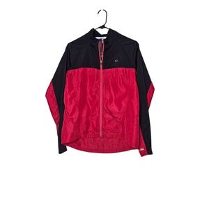 Pearl Izumi Cycling Jacket Full Zip Red Black Large Windbreaker‎ Gorp Workout
